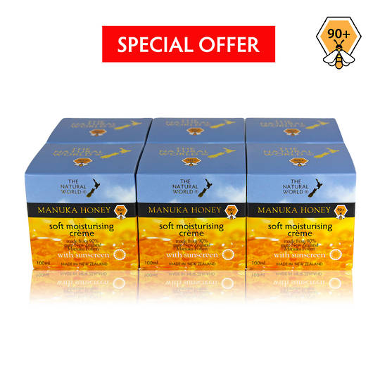 The Natural World Manuka Honey Soft Moisturising Creme - 6 pack